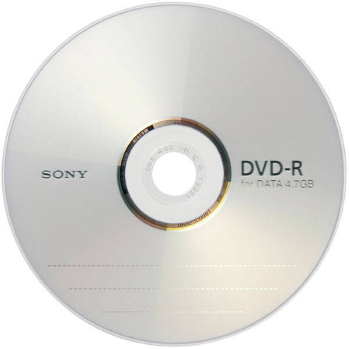 DVD-R Sony 4,7 GByte 120min  Velocita' 64x